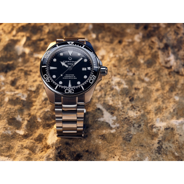Montre Certina DS Action Diver 43mm Powermatic 80 Automatique Cadran Noir