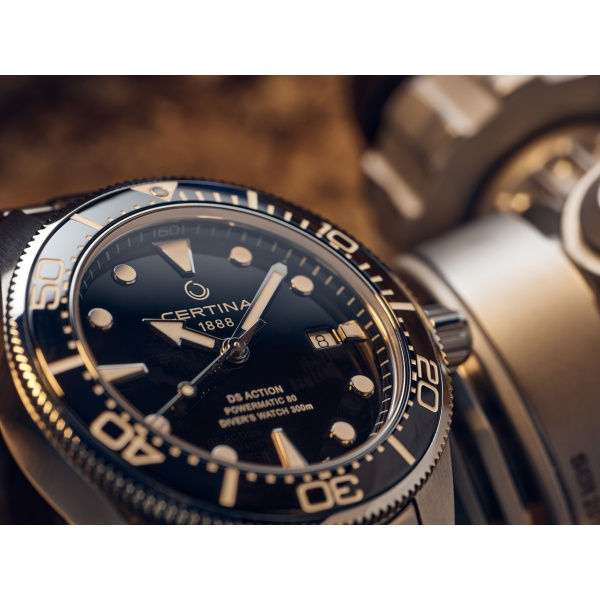Montre Certina DS Action Diver 43mm Powermatic 80 Automatique Cadran Noir