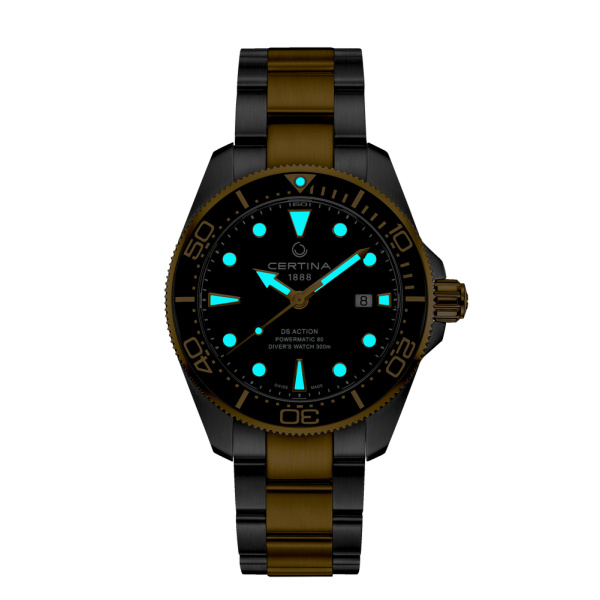 Montre Certina DS Action Diver 43mm Powermatic 80 Automatique Cadran Noir