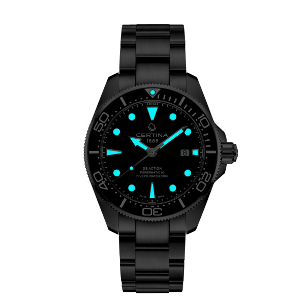 Montre Certina DS Action Diver 43mm Powermatic 80 Automatique Cadran Vert