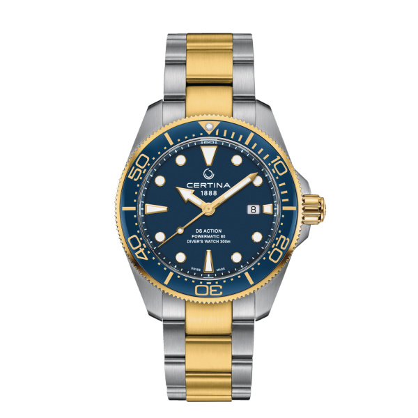 Montre Certina DS Action Diver 43mm Powermatic 80 Automatique Cadran Bleu