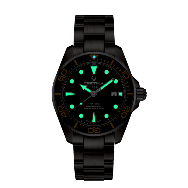 Montre Certina DS Action Diver 43mm Powermatic 80 Automatique Cadran Noir