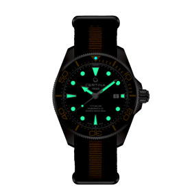 Montre Certina DS Action Diver 43mm Powermatic 80 Automatique Cadran Noir