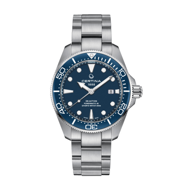Montre Certina DS Action Diver 43mm Powermatic 80 Automatique Cadran Bleu