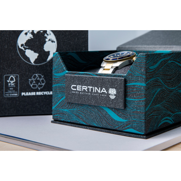 Montre Certina DS Action Diver 38mm Powermatic 80 Sea Turtle Conservancy Special Edition Automatique Cadran Bleu