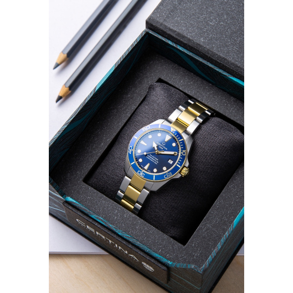 Montre Certina DS Action Diver 38mm Powermatic 80 Sea Turtle Conservancy Special Edition Automatique Cadran Bleu