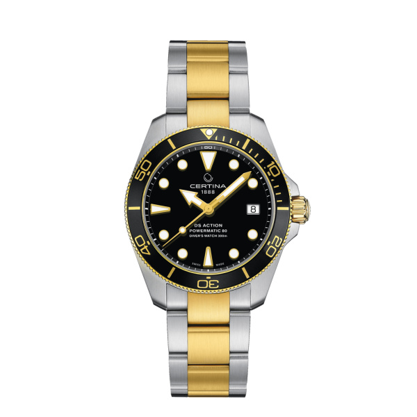 Montre Certina DS Action Diver 38mm Powermatic 80 Automatique Cadran Noir
