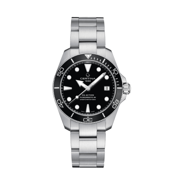 Montre Certina DS Action Diver 38mm Powermatic 80 Automatique Cadran Noir
