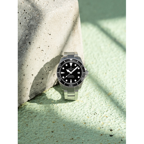 Montre Certina DS Action Diver 38mm Powermatic 80 Automatique Cadran Noir