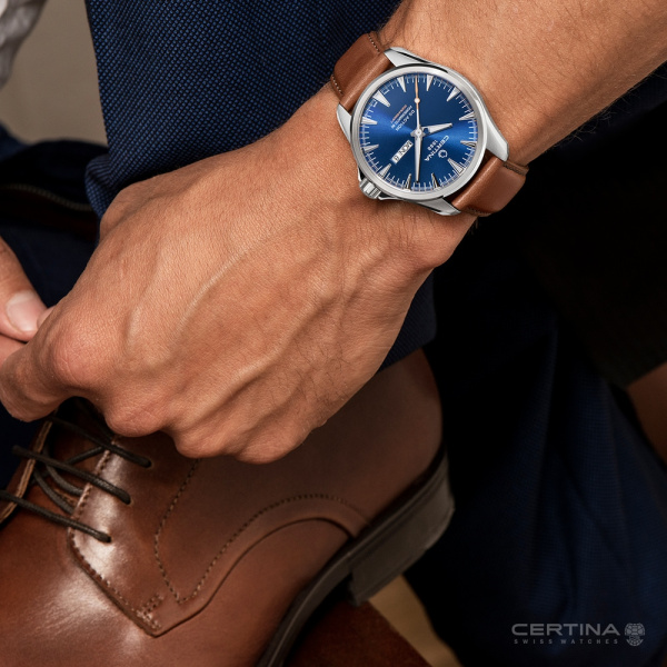 Montre Certina DS Action Day Date Powermatic 80 Automatique Cadran Bleu