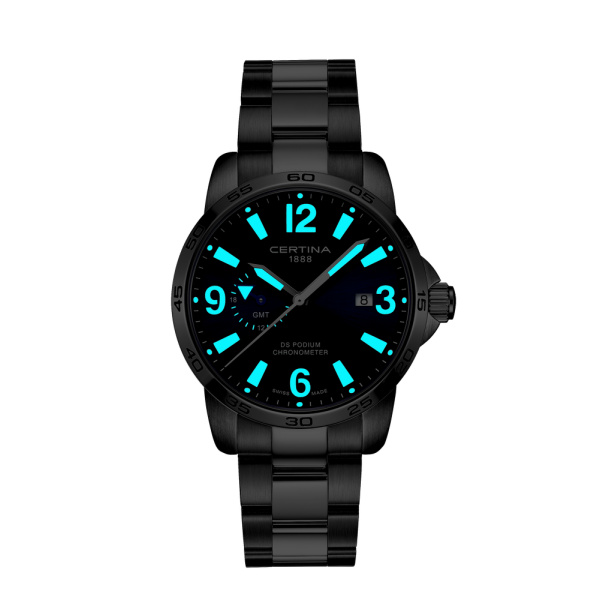 Montre Certina DS Podium GMT Quartz Cadran Bleu