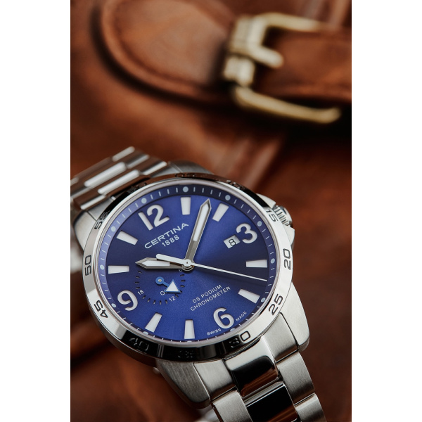 Montre Certina DS Podium GMT Quartz Cadran Bleu