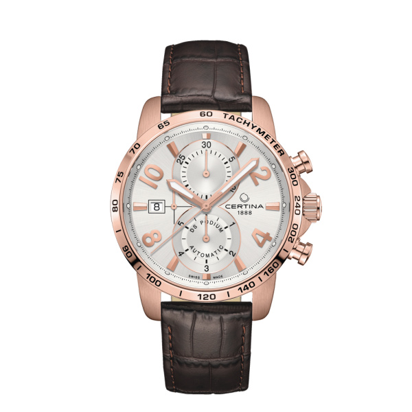 Montre Certina DS Podium Chronograph Automatic Automatique Cadran Argent