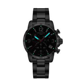 Montre Certina DS Podium Chronograph 1/10 sec Quartz Cadran Noir