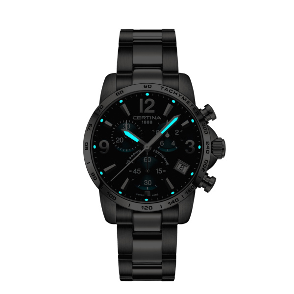Montre Certina DS Podium Chronograph 1/10 sec Quartz Cadran Vert