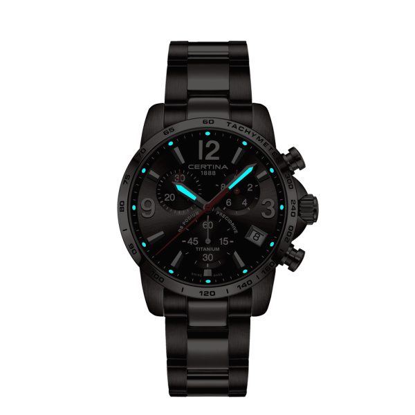 Montre Certina DS Podium Chronograph 1/10 sec Quartz Cadran Gris