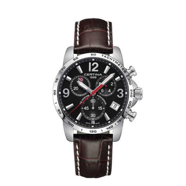 Montre Certina DS Podium Chronograph 1/10 sec Quartz Cadran Noir