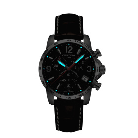 Montre Certina DS Podium Chronograph 1/10 sec Quartz Cadran Noir