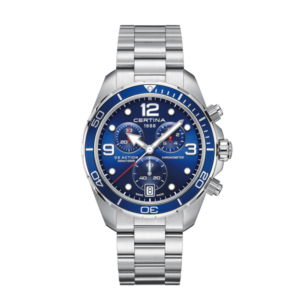 Montre Certina DS Action Chronograph Quartz Cadran Bleu