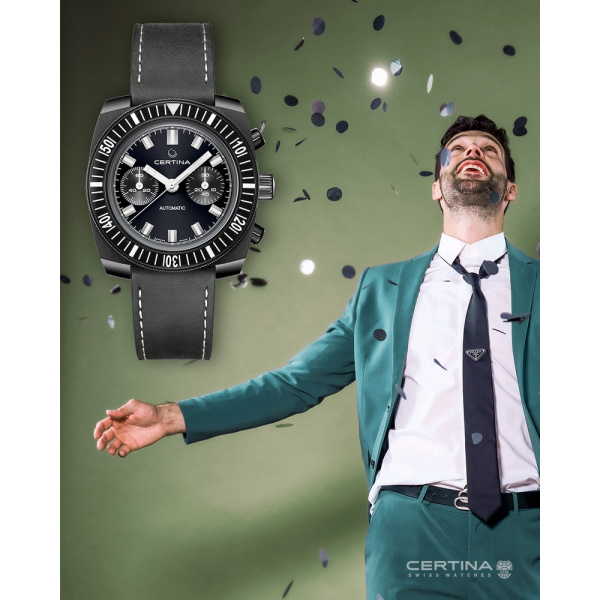 Montre Certina DS Chronograph Automatic 1968 Automatique Cadran Bleu