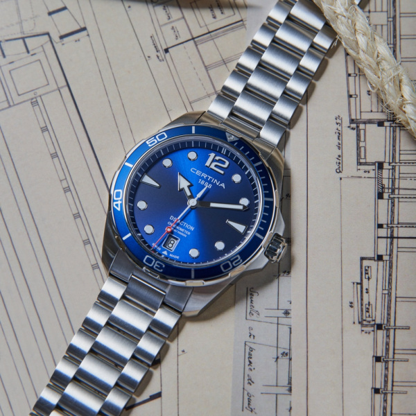 Montre Certina DS Action Quartz Cadran Bleu