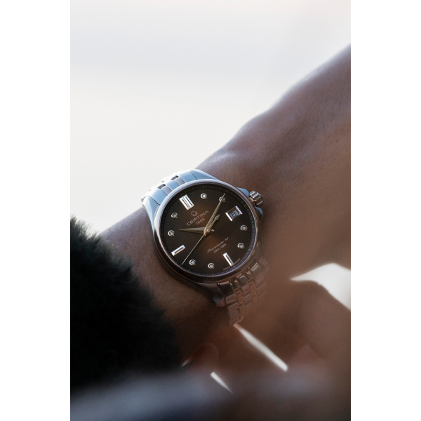 Montre Certina DS Action Lady Powermatic 80 Automatique Cadran Marron / Brun