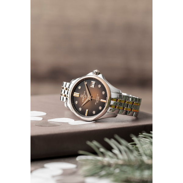 Montre Certina DS Action Lady Powermatic 80 Automatique Cadran Marron / Brun