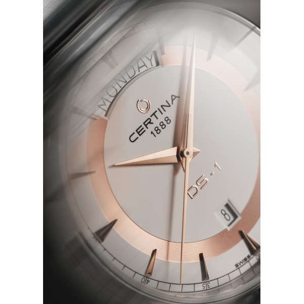 Montre Certina DS-1 Day Date Automatique Cadran Blanc