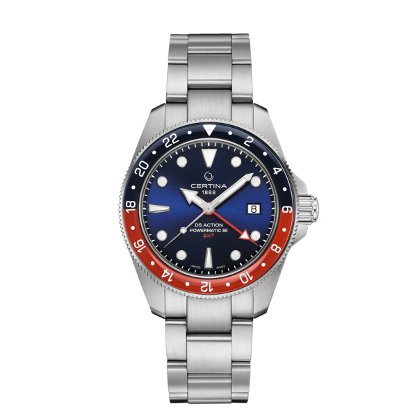 Montre Certina DS Action GMT Powermatic 80 Automatique Cadran Bleu