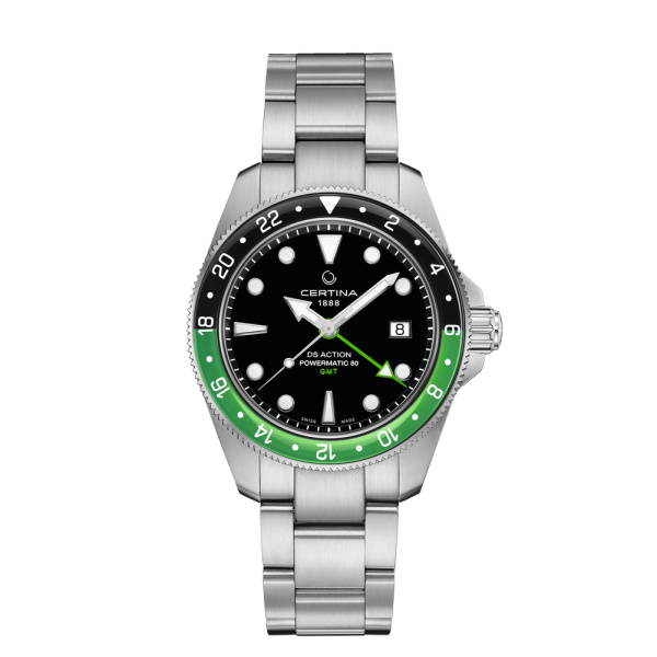 Montre Certina DS Action GMT Powermatic 80 Automatique Cadran Noir