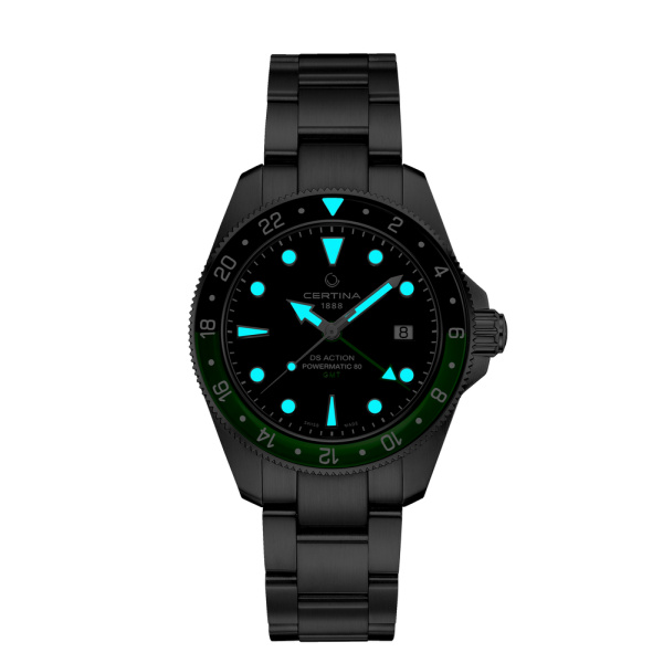Montre Certina DS Action GMT Powermatic 80 Automatique Cadran Noir
