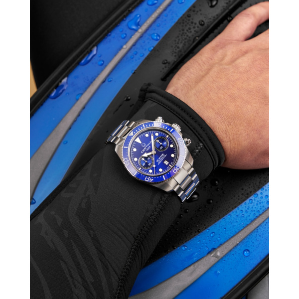 Montre Certina DS Action Diver Chrono Automatique Cadran Bleu