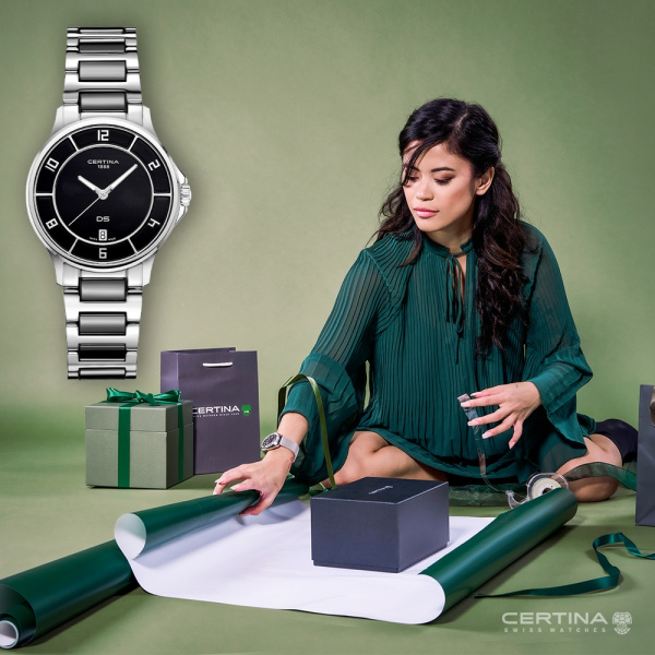 Montre Certina DS-6 Lady Quartz Cadran Noir
