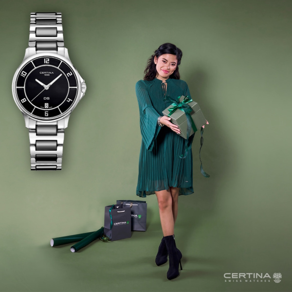 Montre Certina DS-6 Lady Quartz Cadran Noir