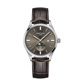Montre Certina DS-8 Moon Phase Quartz Cadran Gris