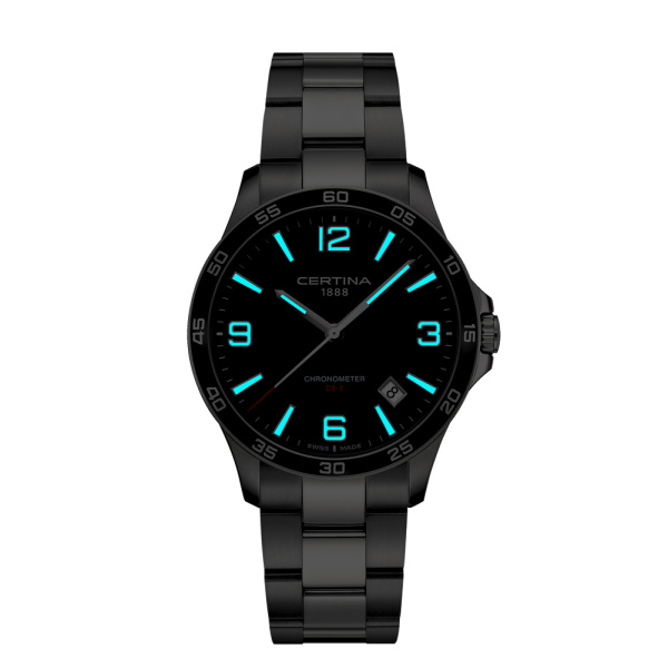 Montre Certina DS-8 41.5mm Quartz Cadran Noir
