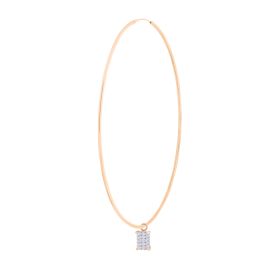 Boucle d'oreille Ginette NY Solo Jumbo Diamond Midnight Hoop Or Rose