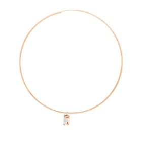 Boucle d'oreille Ginette NY Solo Jumbo Diamond Midnight Hoop Or Rose