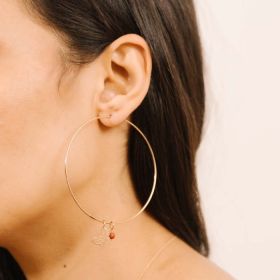 Boucle d'oreilles Ginette NY Jumbo Circle Hoops Or Rose