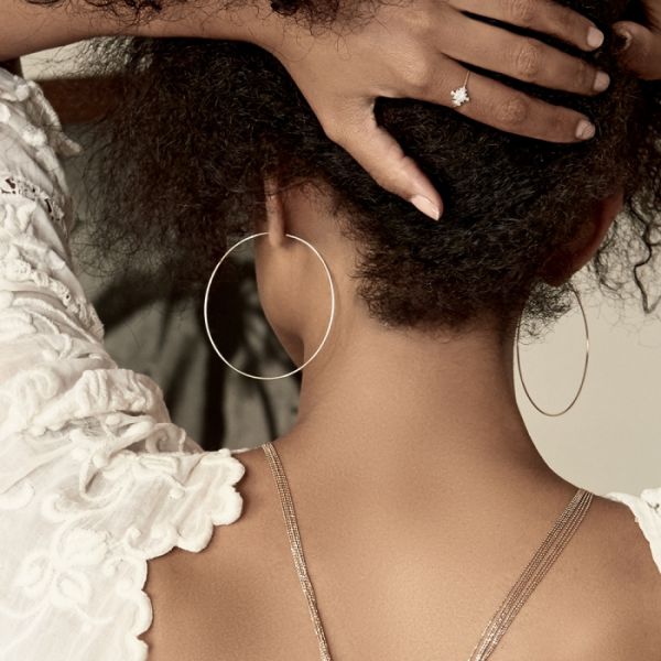 Boucle d'oreilles Ginette NY Jumbo Circle Hoops Or Rose
