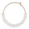 Boucles d'oreilles Ginette NY Maria Pearl Hoops Or Rose