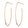 Boucles d'oreilles Ginette NY Ellipse Hoops Or Rose