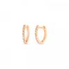 Boucles d'oreilles Ginette NY Be Mine Diamond Hoops Or Rose