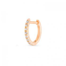 Boucles d'oreilles Ginette NY Be Mine Diamond Hoops Or Rose