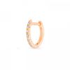 Boucles d'oreilles Ginette NY Be Mine Diamond Hoops Or Rose