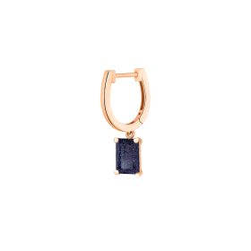 Boucle d'oreille Ginette NY Solo Midnight Blue Sandstone Hoop Or Rose