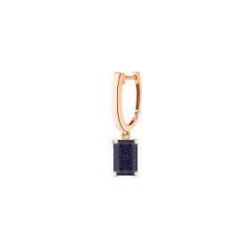 Boucle d'oreille Ginette NY Solo Midnight Blue Sandstone Hoop Or Rose