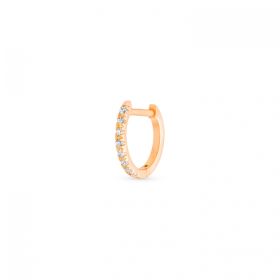 Boucle d'oreille Ginette NY Be Mine Solo Diamond Hoop Or Rose