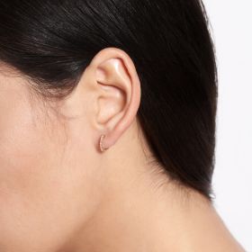 Boucle d'oreille Ginette NY Be Mine Solo Diamond Hoop Or Rose