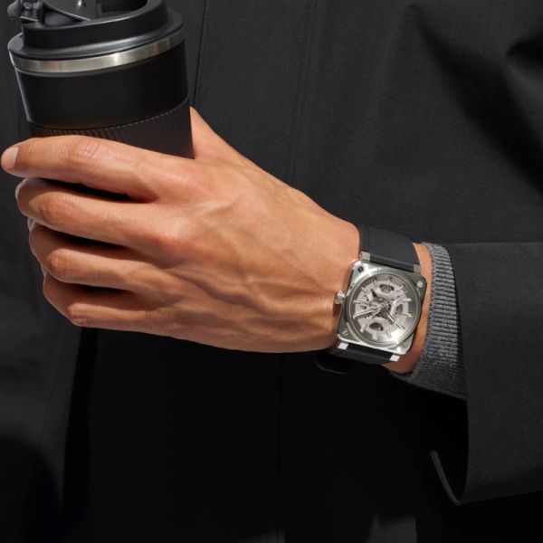 copy of Montre BELL & ROSS BR 03 Gyrocompass 41mm Bracelet Caoutchouc Noir